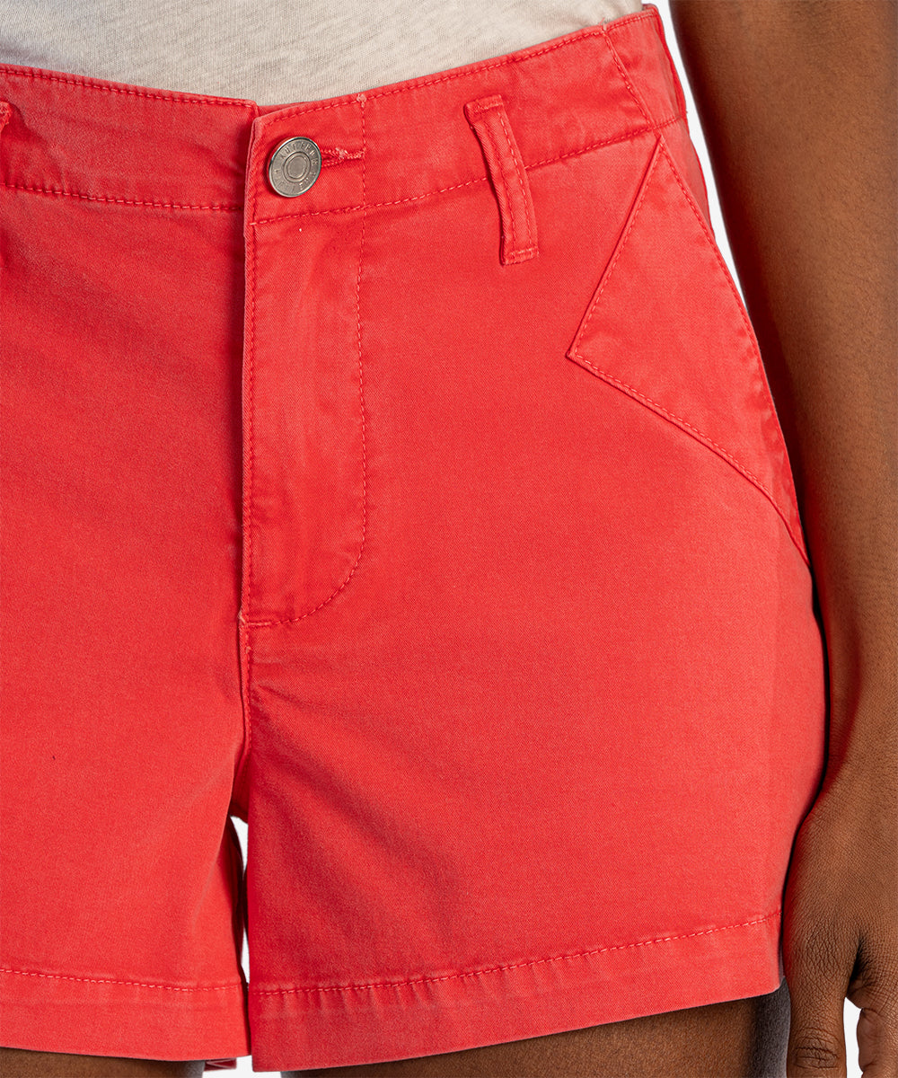 Kut from the Kloth "Kimia" Wide Leg Short -Cayenne