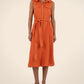 Kut From The Kloth “Bowie” Linen Dress - Orange