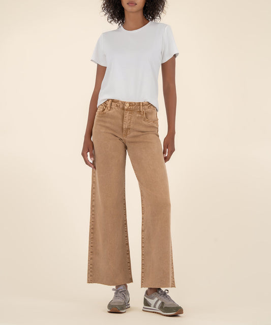 Kut from the Kloth "Meg" High Rise Wide Leg- Chestnut