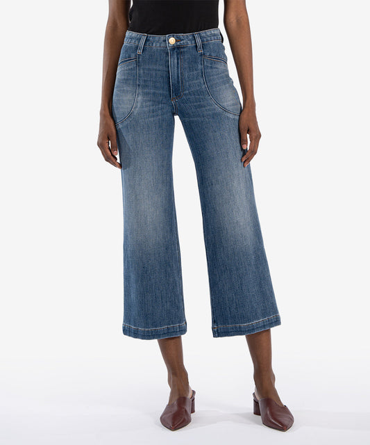 Kut from the Kloth "Meg" High Rise Front Pockets Wide Leg-Lovers