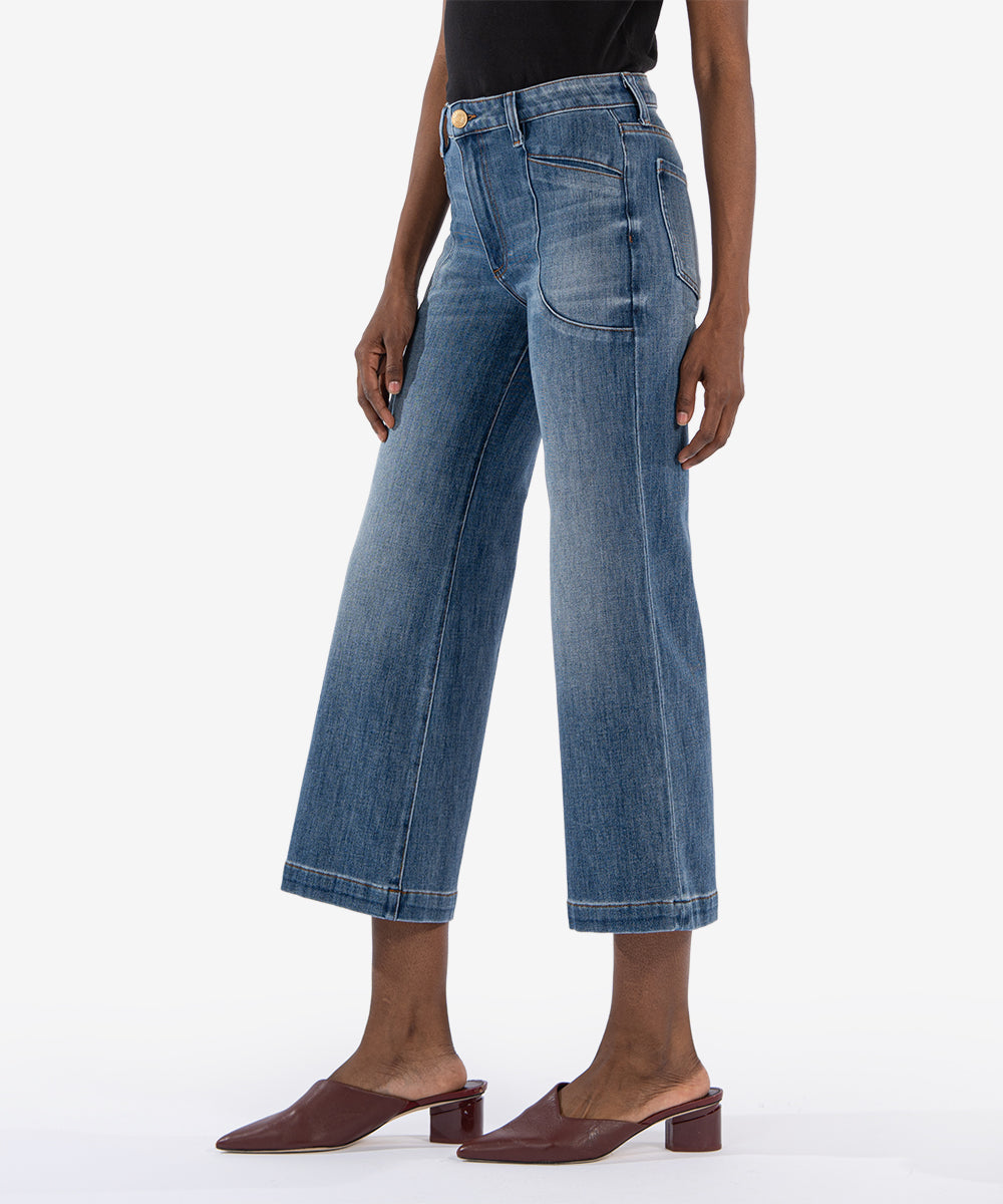 Kut from the Kloth "Meg" High Rise Front Pockets Wide Leg-Lovers