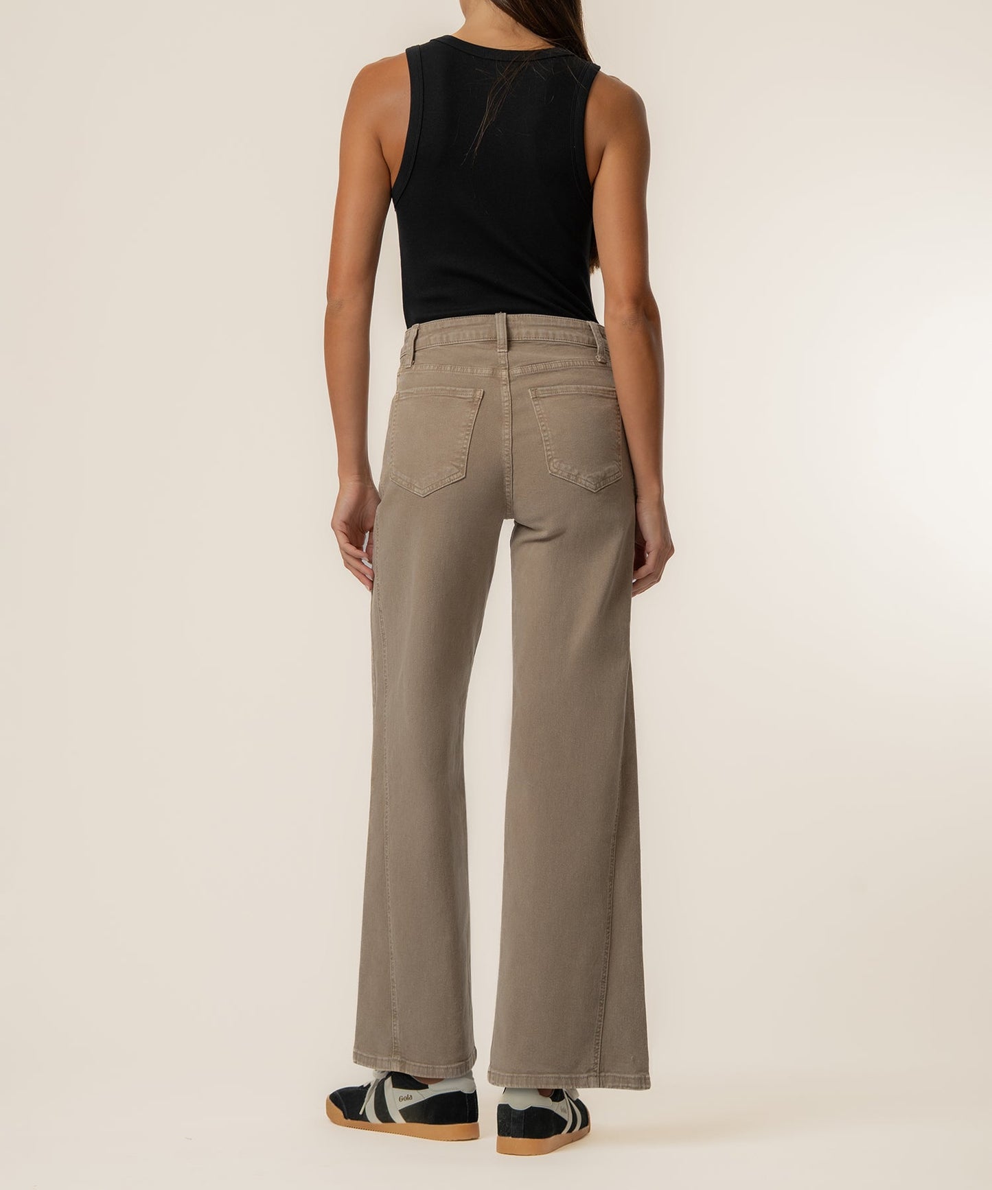Kut from the Kloth "Meg" High Rise Wide Leg- Milk Tea
