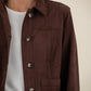 Kut From The Kloth "Matilda" Crop Trucker Jacket- Chocolate