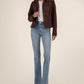 Kut From The Kloth "Matilda" Crop Trucker Jacket- Chocolate