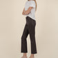 Kut from the Kloth "Kelsey" High Rise Ankle Flare-Chocolate