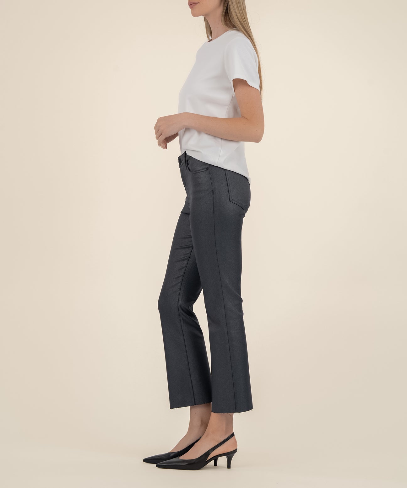 Kut From The Kloth “Kelsey” High Rise Fab Ab Ankle -Silver Bell