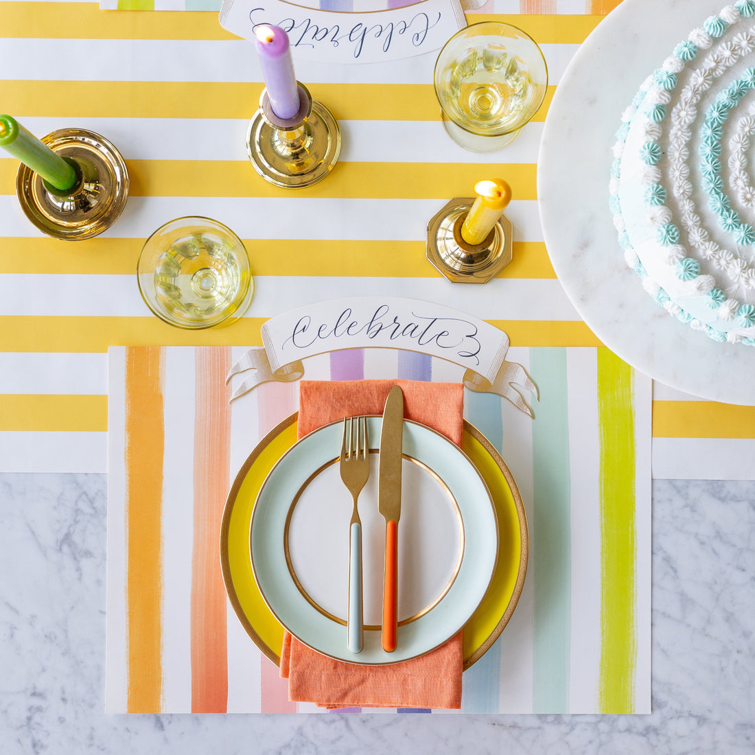 Hester & Cook "Classic Gold Banner" Table Accent