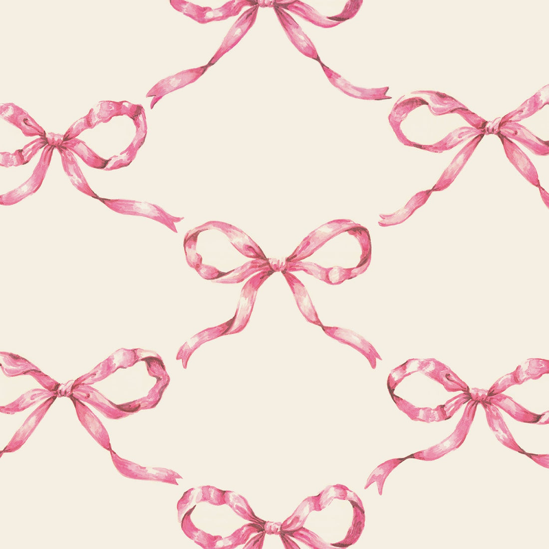 Hester & Cook "Pink Bow Lattice" Cocktail Napkin