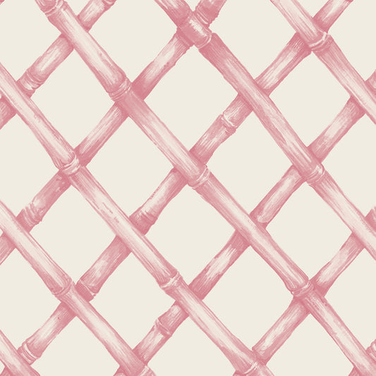 Hester & Cook "Pink Lattice" Cocktail Napkin