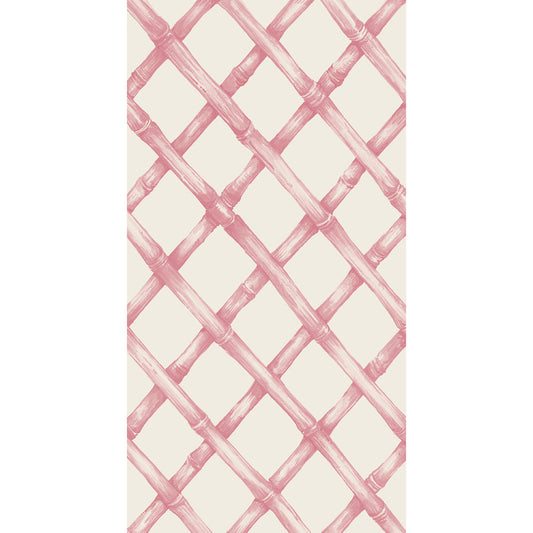 Hester & Cook "Pink Lattice" Guest Napkin