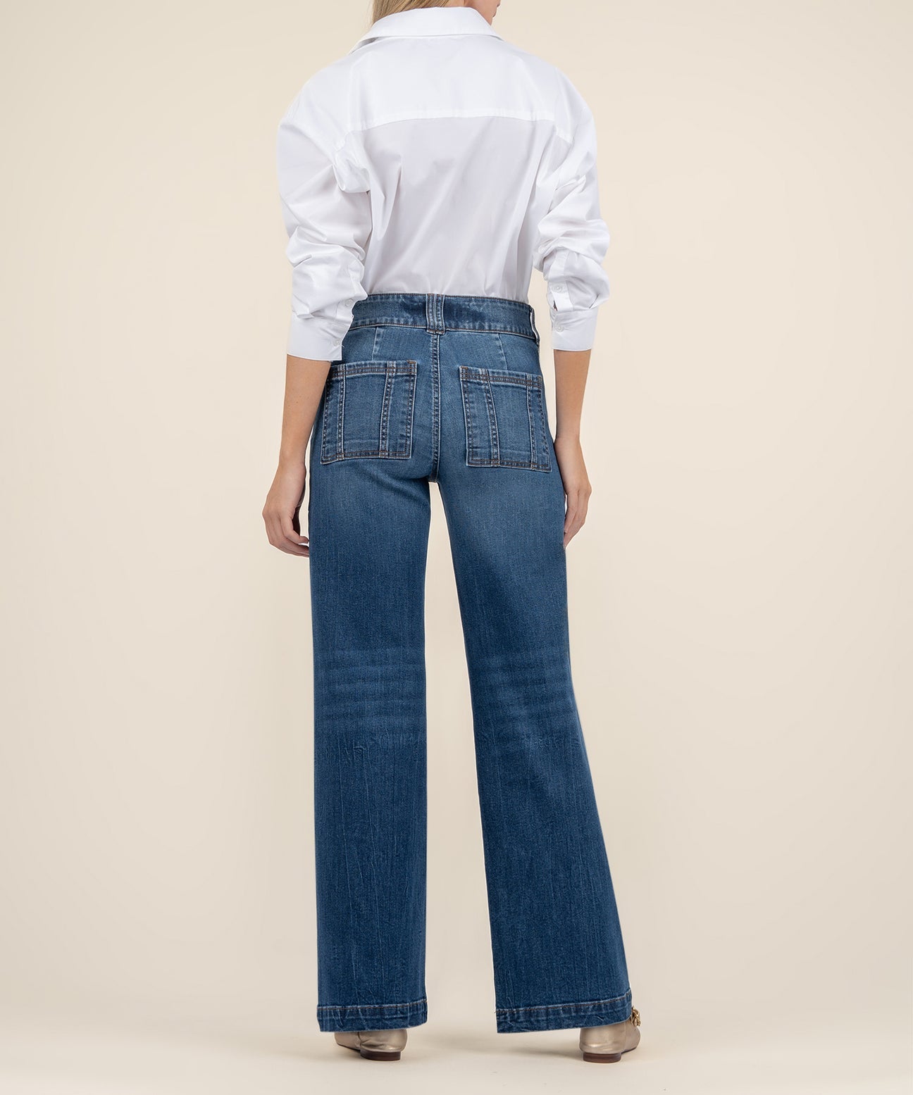 Kut from the Kloth "Jodi" High Rise Wide Leg Front Pocket-Fairness