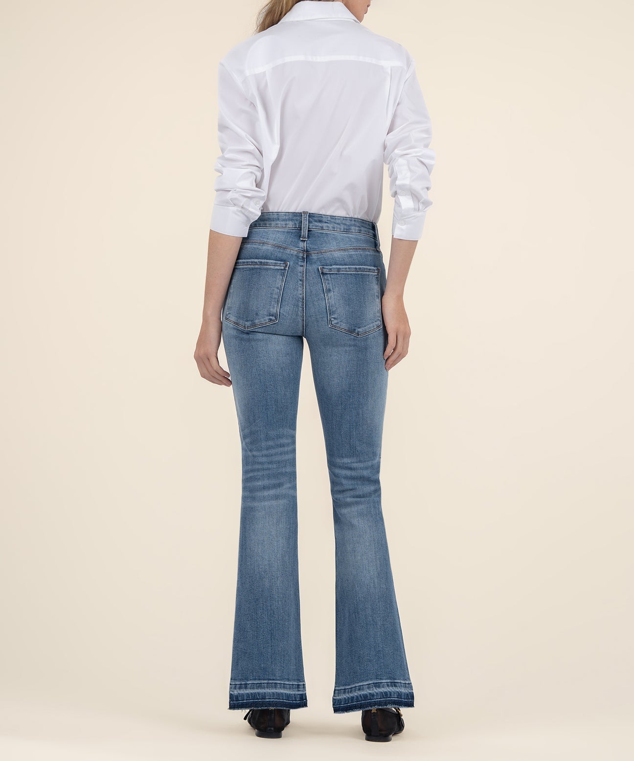 Kut From The Kloth "Stella" High Rise Fab Ab Flare Jeans - Honor Wash