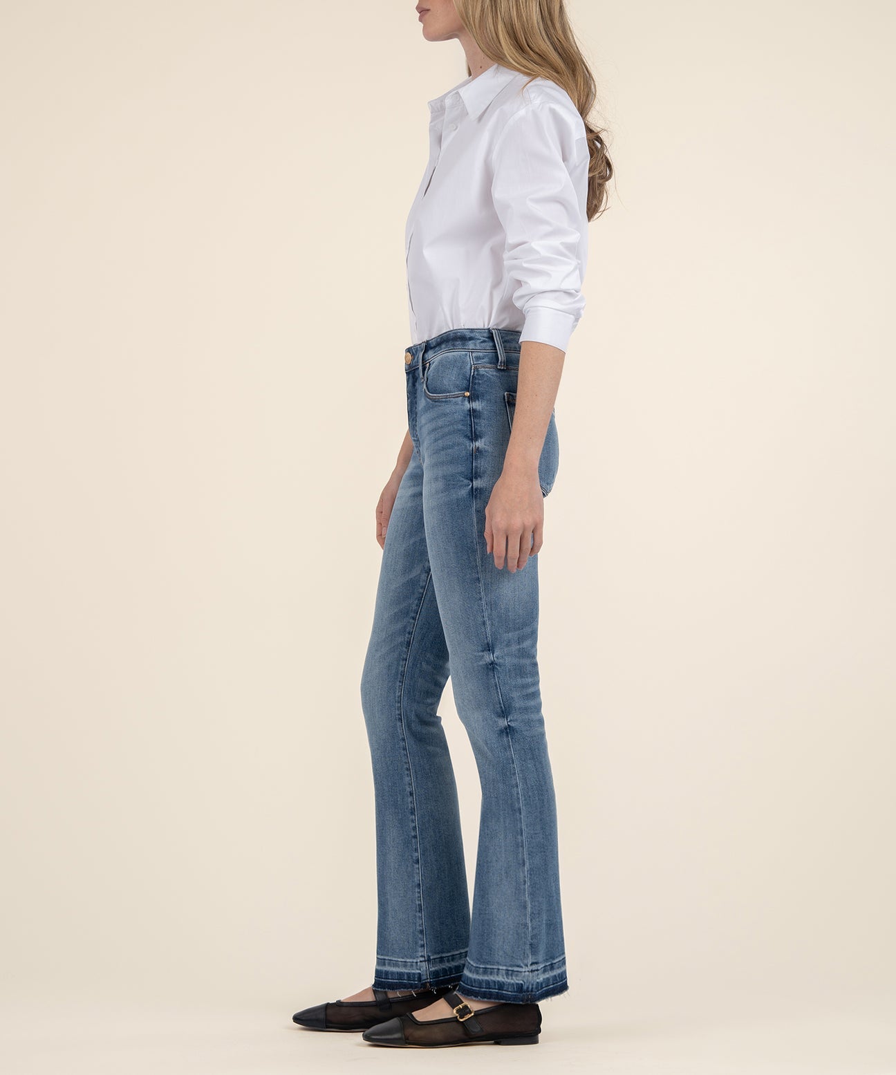 Kut From The Kloth "Stella" High Rise Fab Ab Flare Jeans - Honor Wash