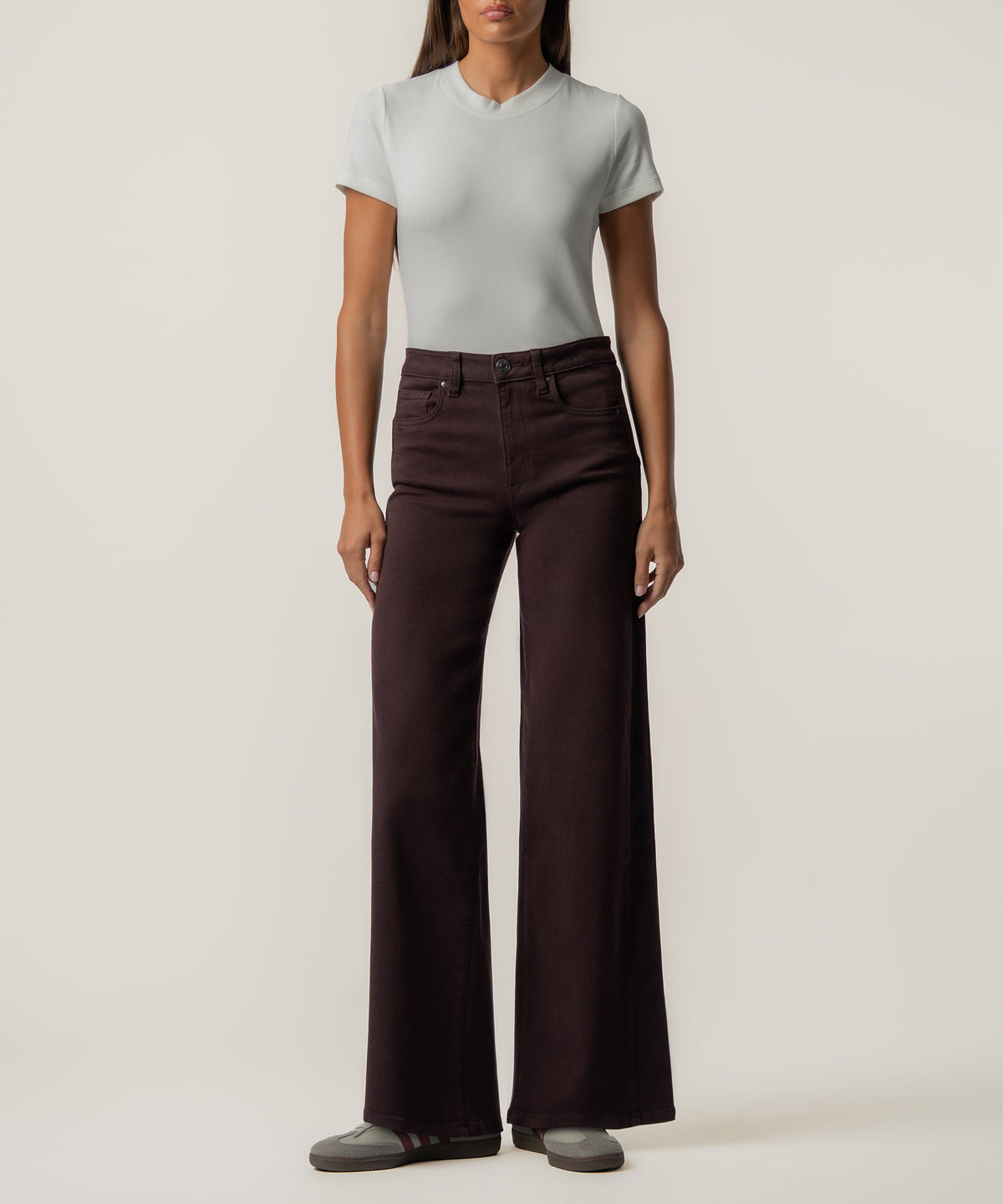 Kut from the Kloth "Maya" High Rise Wide Leg -Raisin