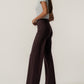 Kut from the Kloth "Maya" High Rise Wide Leg -Raisin
