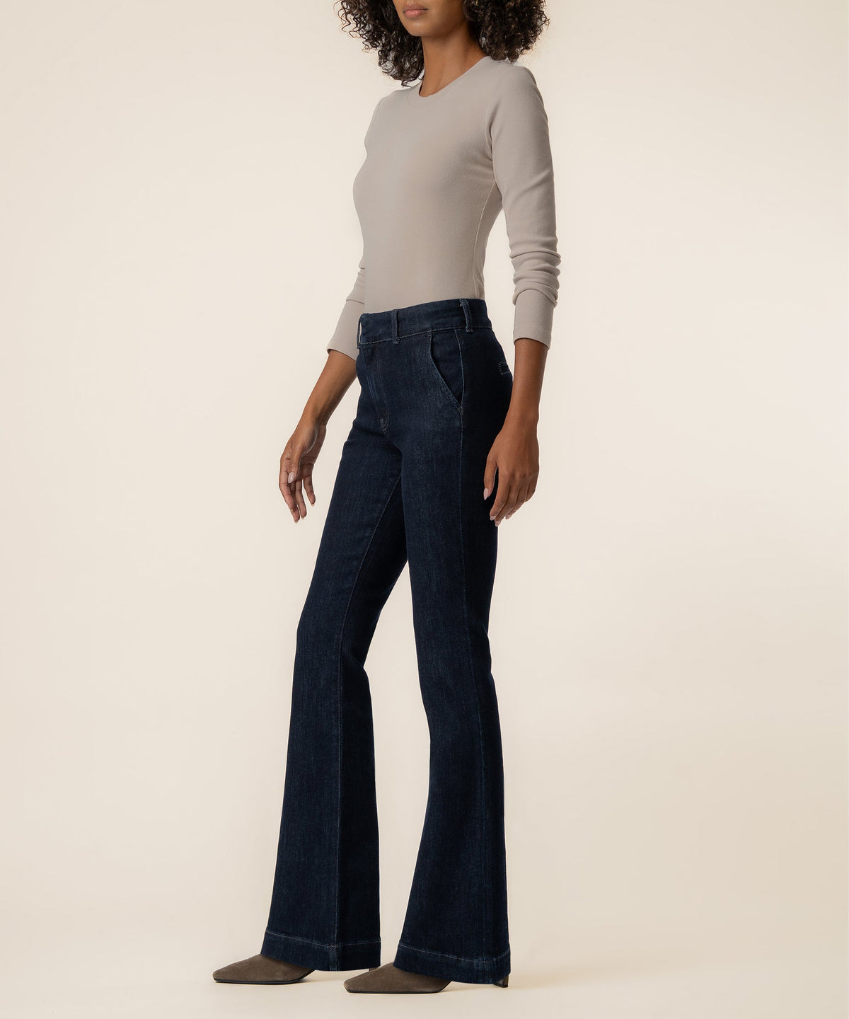 Kut from the Kloth "Ana" High Rise Wide Hem Trouser-Purpose