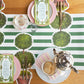 Hester & Cook "Pink & Gold Awning Stripe" Guest Napkin