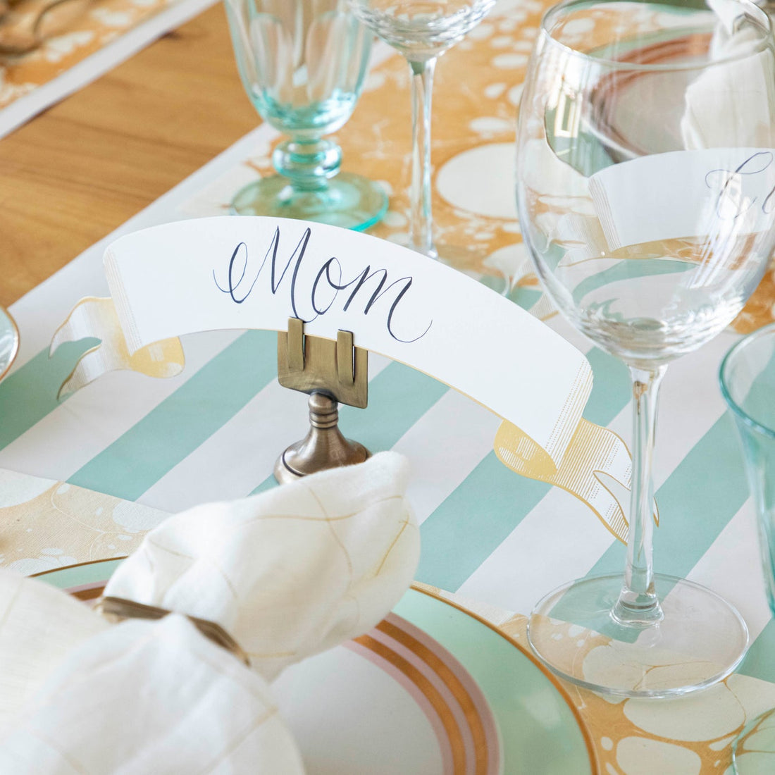 Hester & Cook "Classic Gold Banner" Table Accent