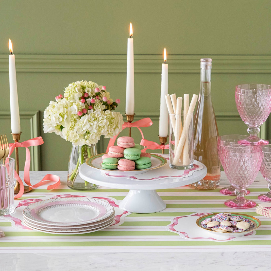 Hester & Cook "Pink Bow" Serving Papers