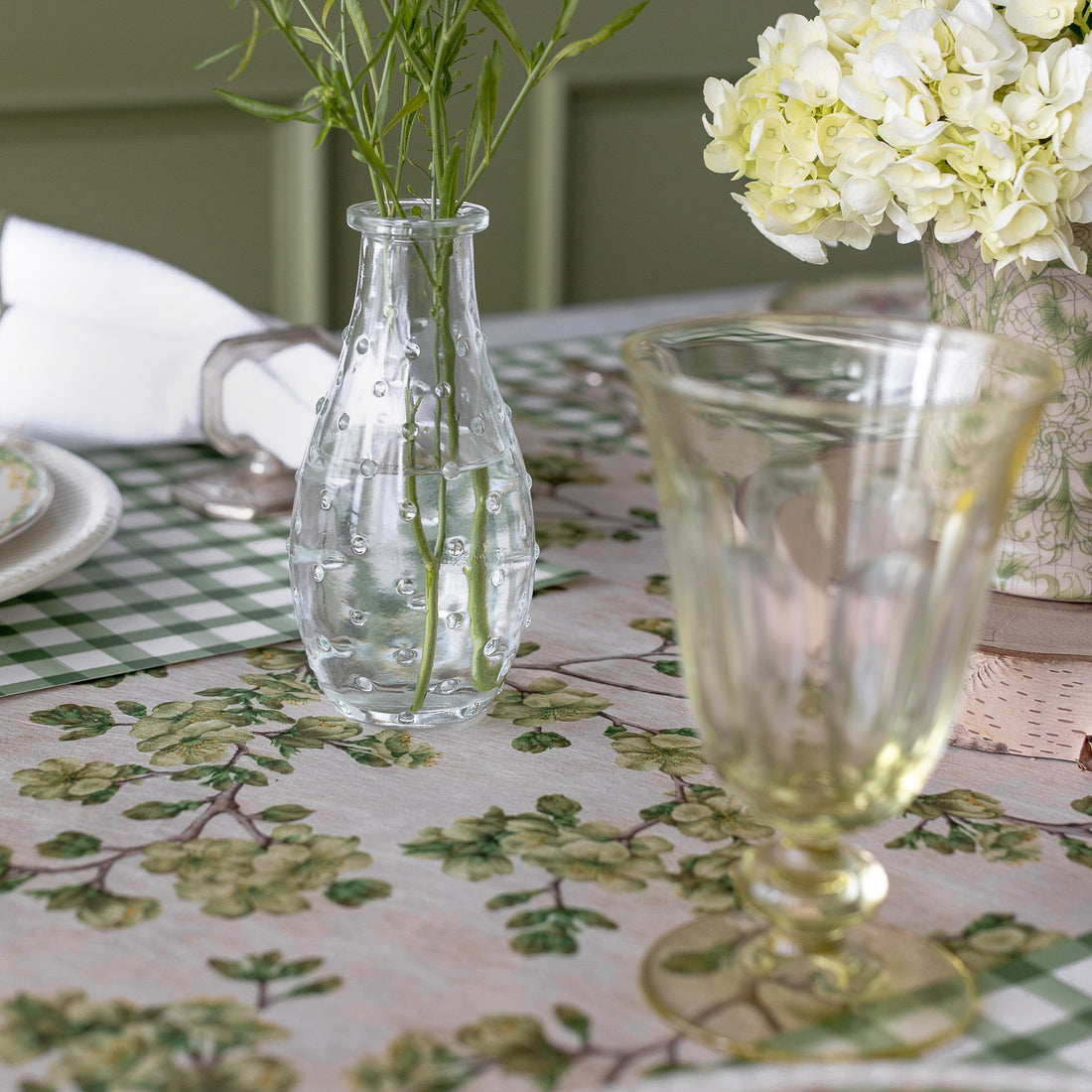Hester & Cook "Green Cherry Blossom" Runner