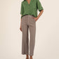 Kut from the Kloth "Breland" Boxy Button Front Shirt-Green