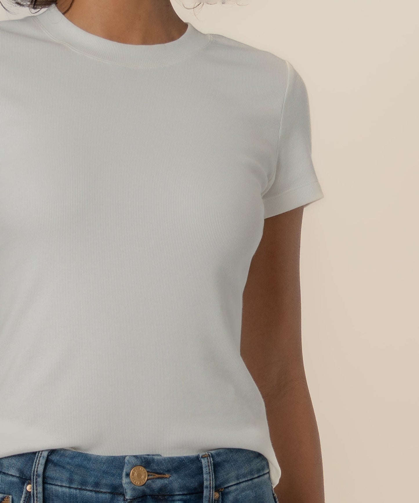 Kut from the Kloth “Langley” Rib Top-White