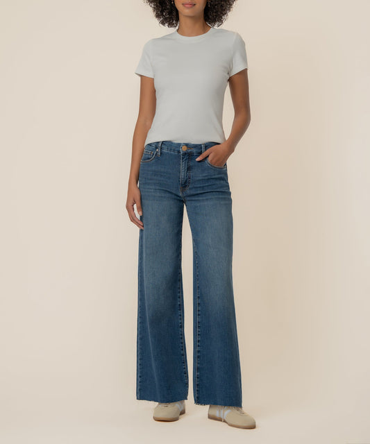 Kut from the Kloth “Langley” Rib Top-White