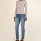 Kut from the Kloth "Noelie" Scoop Neck Long Sleeve Top-Taupe