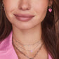 Kendra Scott Ari Heart Enamel Frame Chain Necklace-Silver Pink Iridescent Glitter