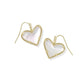 Kendra Scott Ari Heart Statement Drop Earring- Gold Ivory MOP
