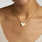 Kendra Scott Ari Heart Statement Pendant Necklace-Gold Ivory MOP