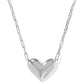 Kendra Scott Ari Heart Statement Pendant Necklace- Silver Ivory MOP