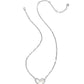 Kendra Scott Ari Heart Statement Pendant Necklace- Silver Ivory MOP