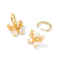 Kendra Scott Bianca Butterfly Huggie Earring-Gold Iridescent White
