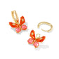 Kendra Scott Bianca Butterfly Huggie Earring-Gold Orange Mix