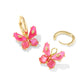 Kendra Scott Bianca Butterfly Huggie Earring-Gold Pink Mix