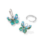 Kendra Scott Bianca Butterfly Huggie Earring-Silver Bright Aqua Mix
