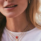 Kendra Scott Cassidy Short Pendant Necklace-Gold Red Illusion