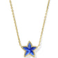 Kendra Scott Cassidy Short Pendant Necklace-Gold Cobalt Illusion