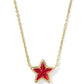 Kendra Scott Cassidy Short Pendant Necklace-Gold Red Illusion