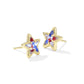 Kendra Scott Cassidy Stud Earring-Gold Red White Blue Illusion