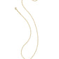 Kendra Scott Clover Short Pendant Necklace-Gold Lime Green Magnasite