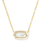 Kendra Scott Elisa Bezel Pendant Necklace-Gold Ivory MOP