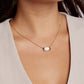 Kendra Scott Elisa Bezel Pendant Necklace-Gold Ivory MOP