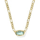 Kendra Scott Elisa Figaro Pendant Necklace-Gold Deep Aqua Illusion