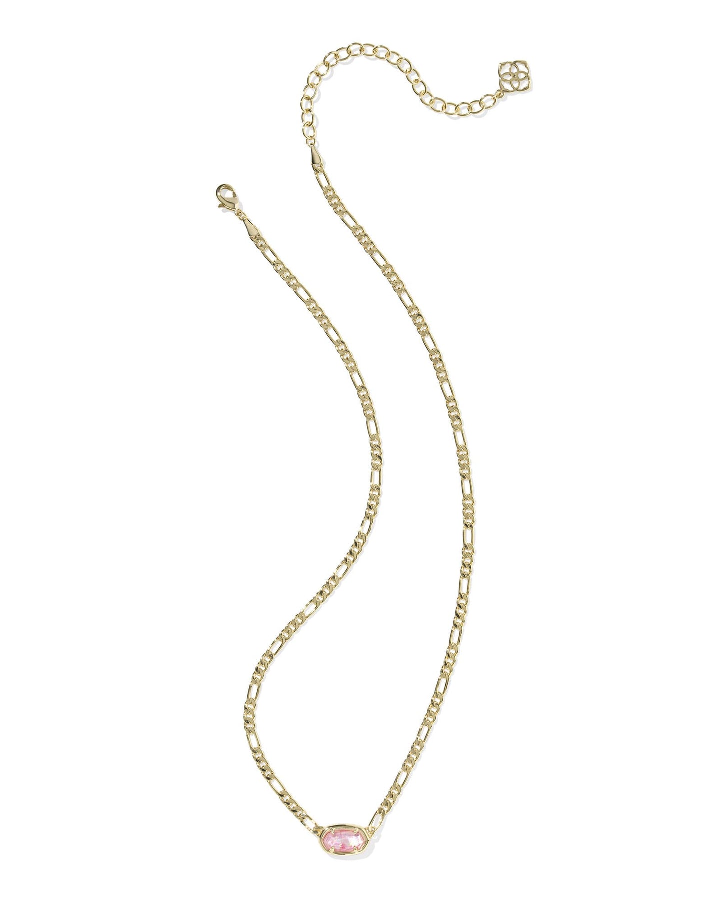Kendra Scott Elisa Figaro Pendant Necklace-Gold Pink Iridescent MOP