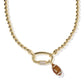 Kendra Scott Football Helmet Strand Necklace-Gold/White CZ
