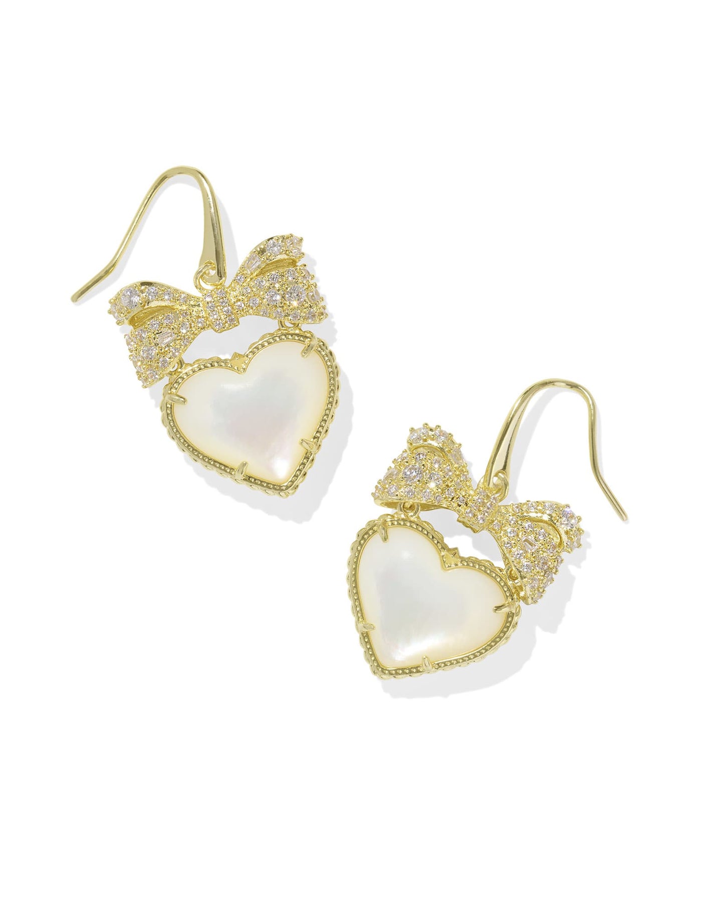 Kendra Scott Hailsey Heart Drop Earring-Gold Ivory MOP