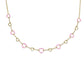 Kendra Scott Haisley Heart Strand Necklace-Gold Pink Pearlescent Enamel