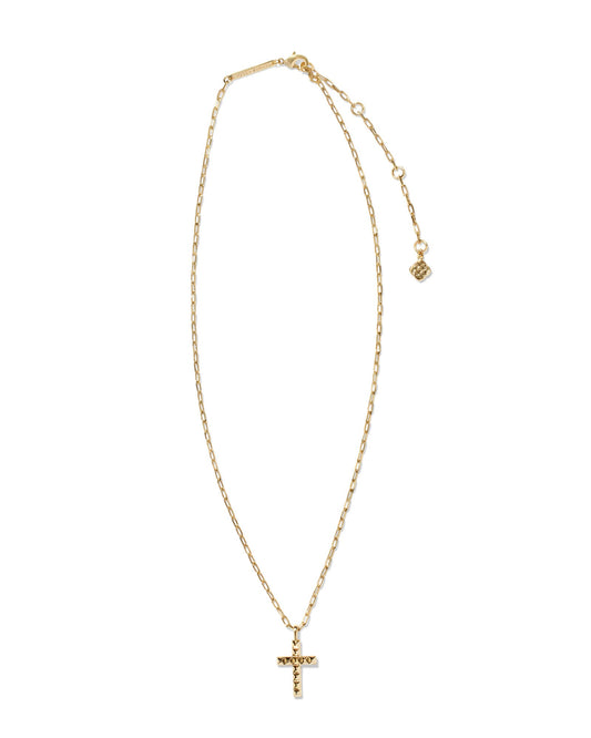 Kendra Scott Jada Cross Short Pendant Necklace-Gold or Silver